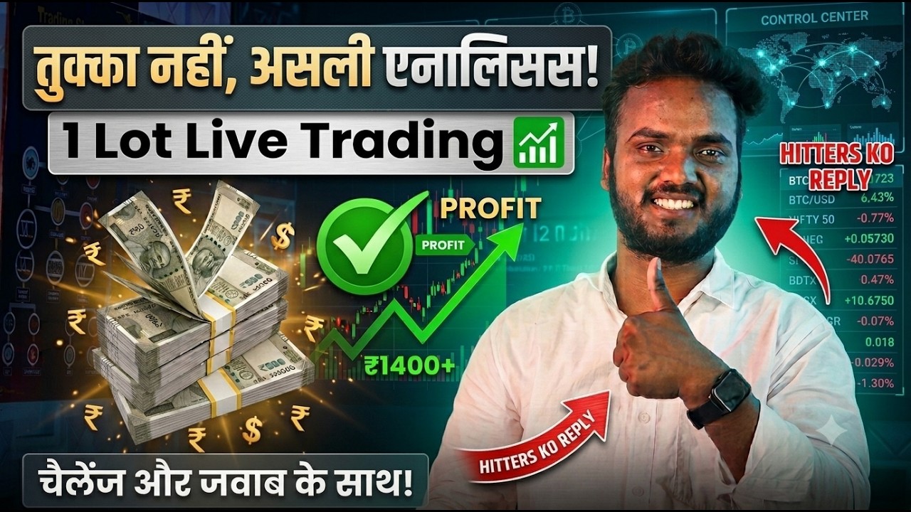 1 Lot Live Option Trading Trading 🔥 | लोग बोले 'तुक्के से प्रॉफिट हुआ' 🤫