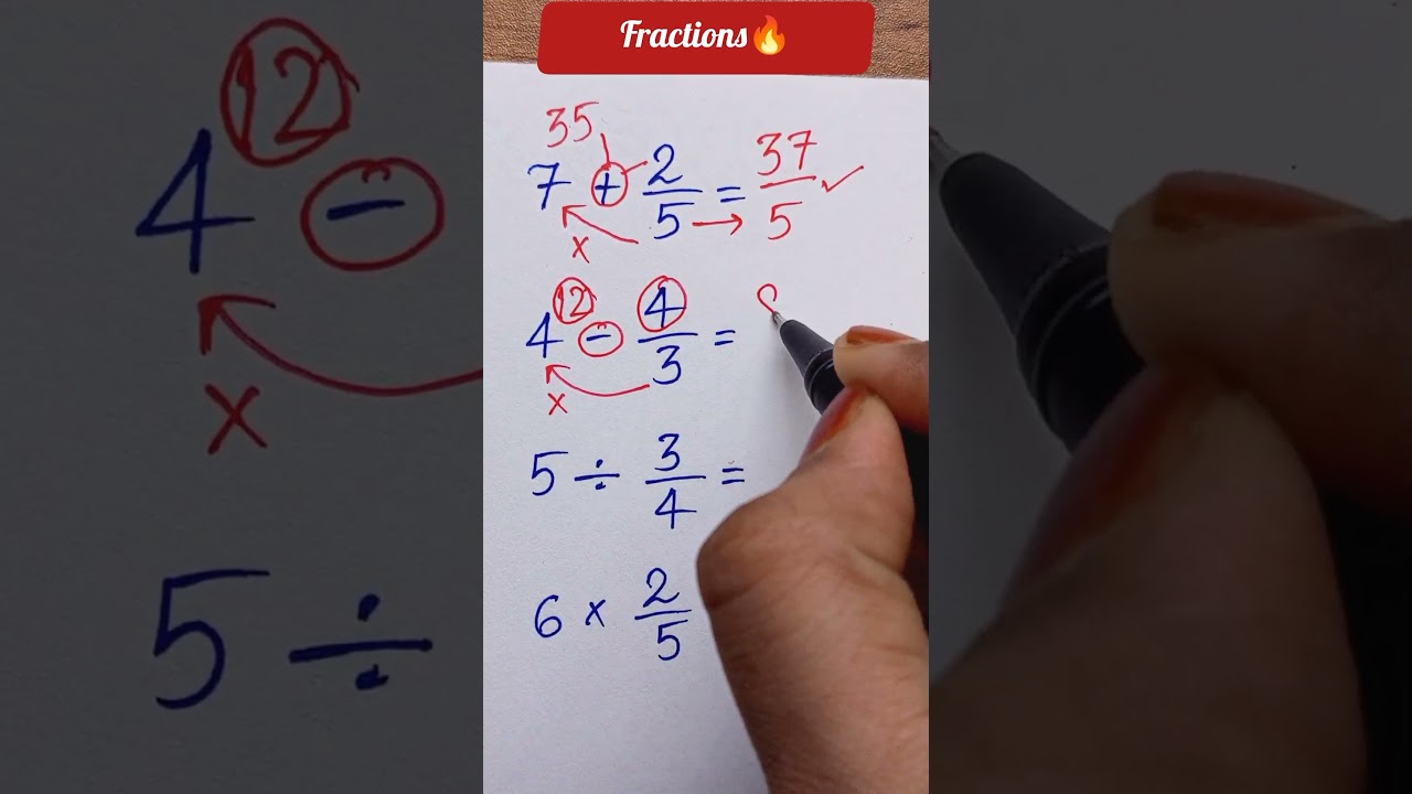Fractions🔥 #maths #mathstricks #mathematics #shorts