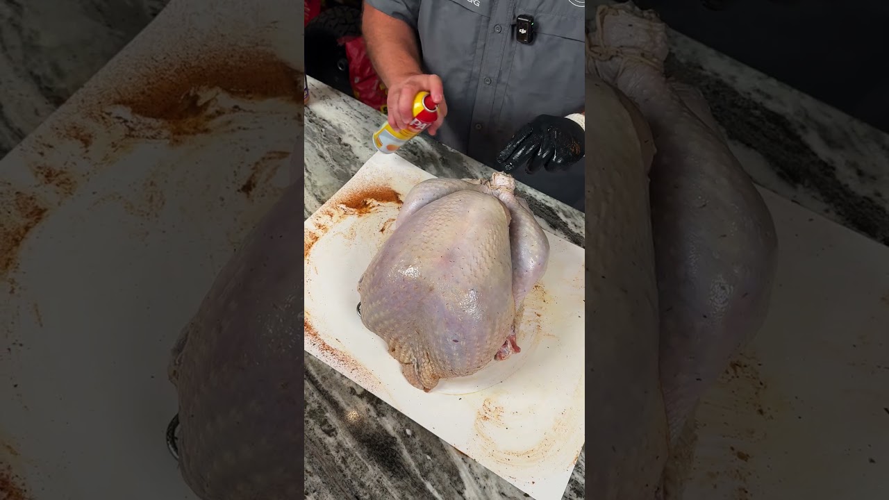 old-school smoked, brined & injected, cajun thanksgiving turkey #bbqshorts