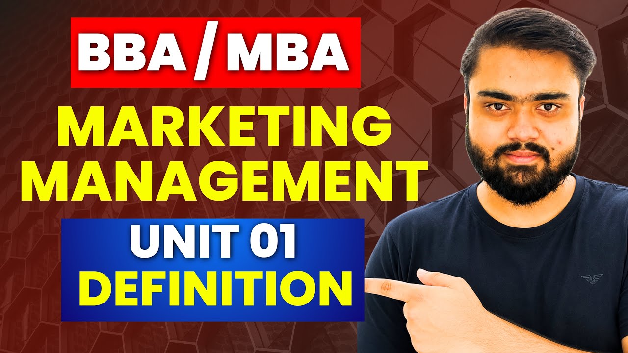 Marketing Management🔥| Unit 01| What is Marketing|BBA Management Marketing|MBA Management Marketing	