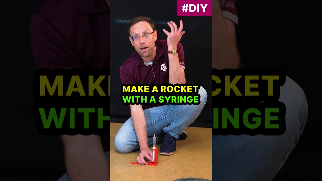 Make a rocket with a syringe! 🚀💉 #DrDawson #shorts #diy #diyrocket