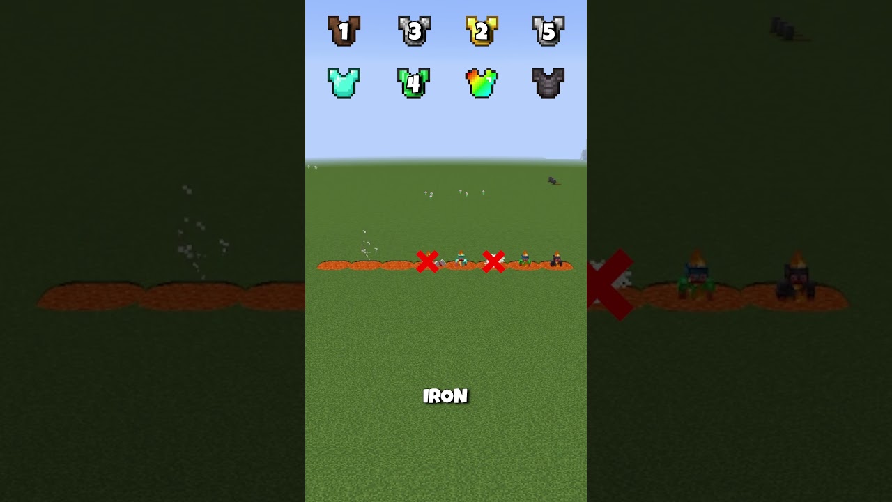 Last One Standing vs Armor Burning Bridges #shorts #meme #minecraft