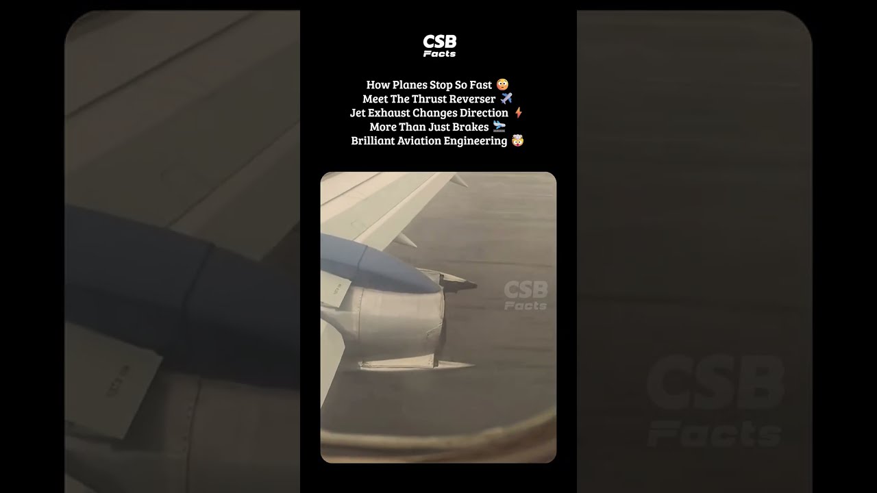 How Airplanes Slow Down After Landing 😳✈️