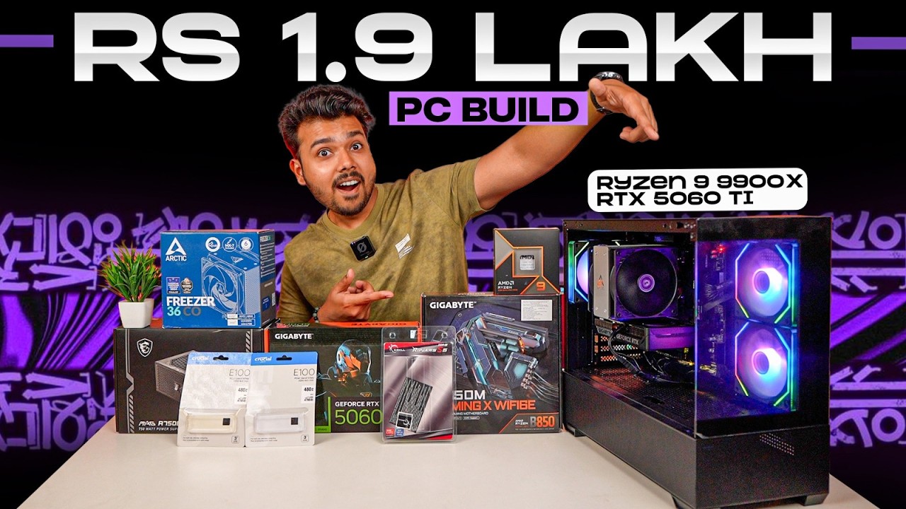 Rs 1.9 Lakh Productivity Powerhouse 🔥| Ryzen 9 9900X and  RTX 5060 Ti ⚡