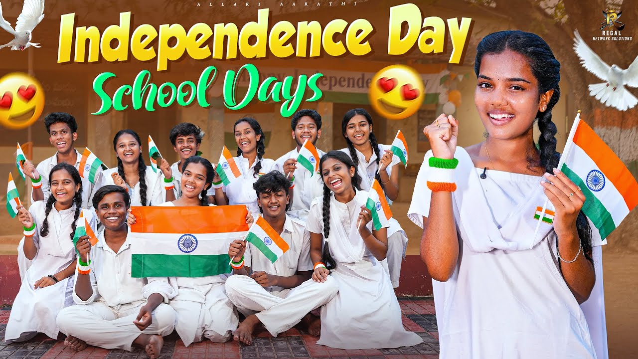 Independence Day In School Days 🇮🇳😍😁 || Allari Aarathi Videos || Content videos #trending 