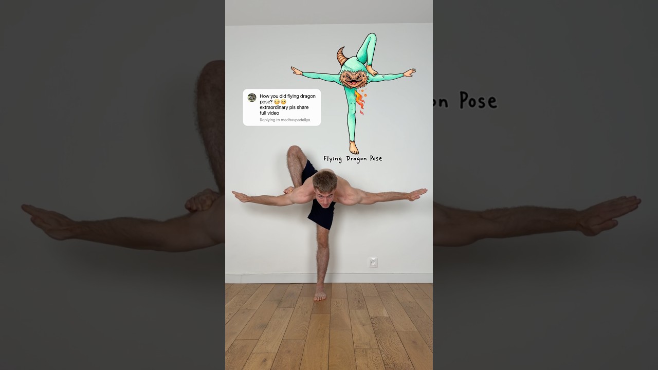 Tutorial: How to do the Flying Dragon Pose 🐉 #yogapose #flexibility #mobility #stretching #exercise