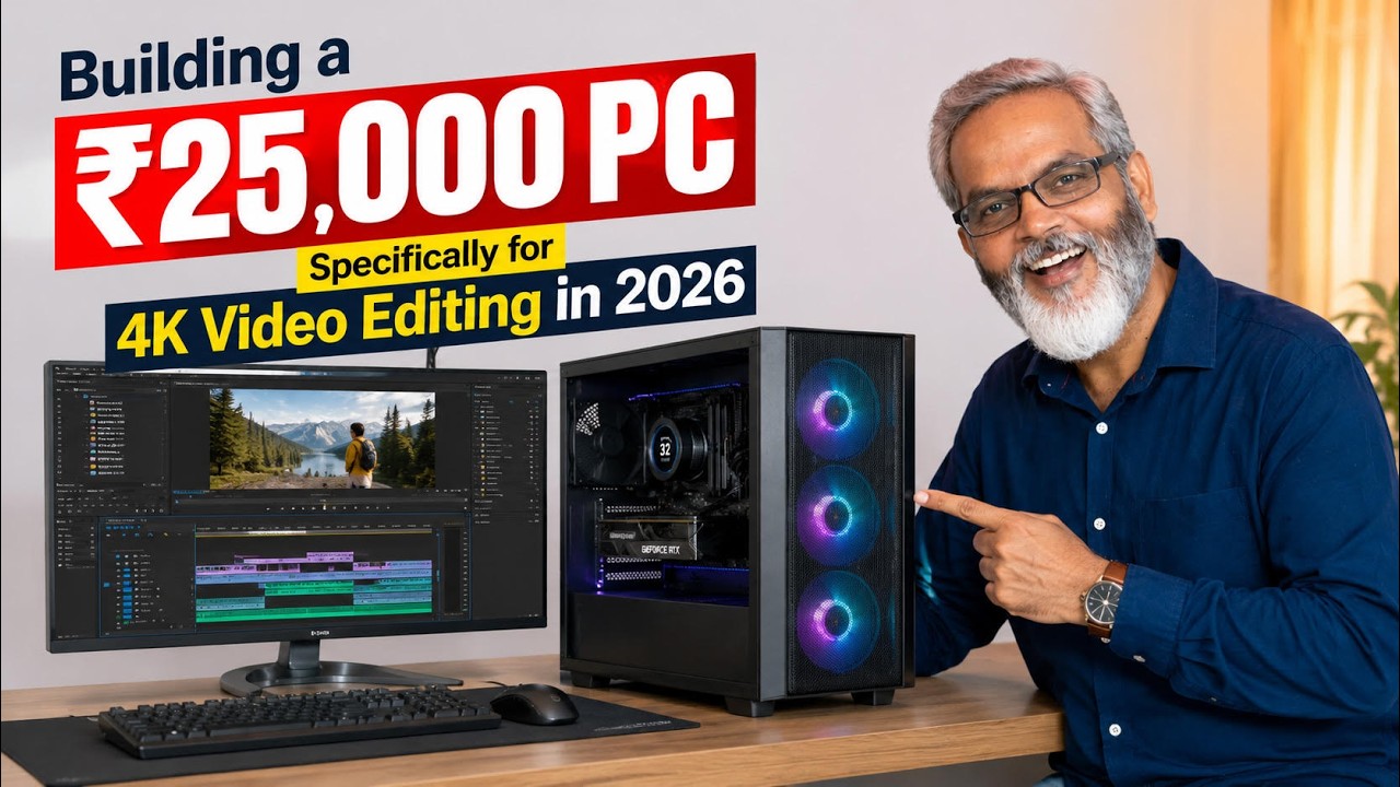 Building a ₹25000 PC 🔥 Specifically for 4K Video Editing in 2026