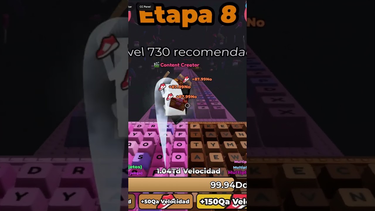 NUEVAS ETAPAS 7 Y 8 DEL MUNDO 3 en ESCAPA DEL TECLADO DE VELOCIDAD #roblox