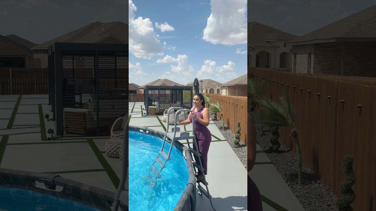 Sin construir ni gastar miles, tuve esta piscina en mi patio 💦 #home #outdoor #pool