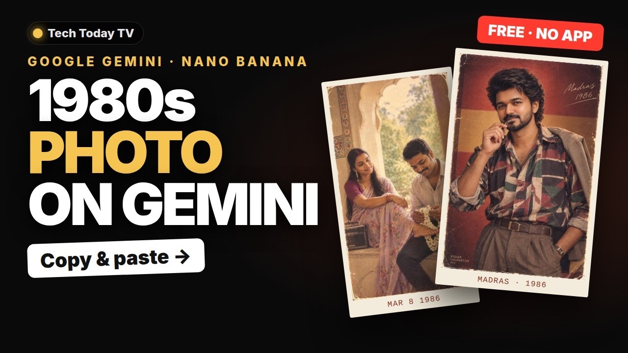 1980s Retro Photo with Google Gemini Nano Banana — Exact Prompt Inside