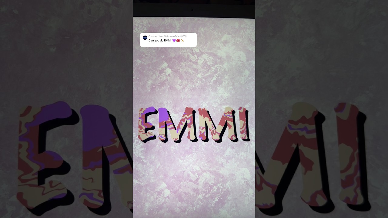 name series | emmi💜🌺🦒 | #shorts #procreate #digitalart #shortsviral #satisfying #viral #art