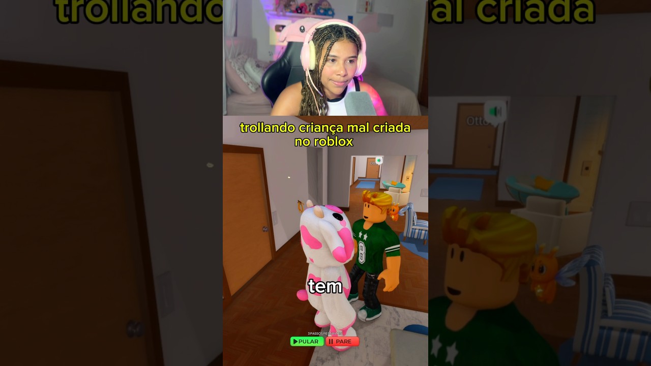 TROLLEI UMA CRIANÇA MAL CRIADA NO ROBLOX 😝 #roblox