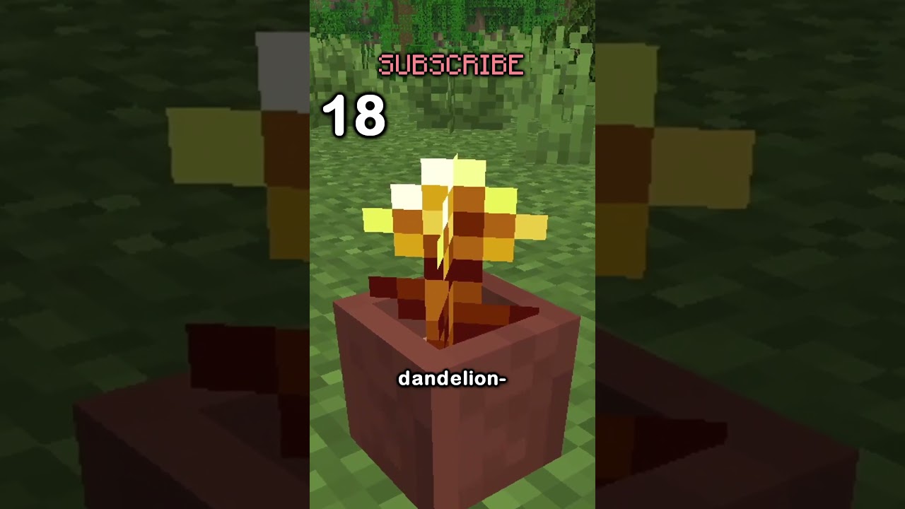 all 40 flower pots in Minecraft