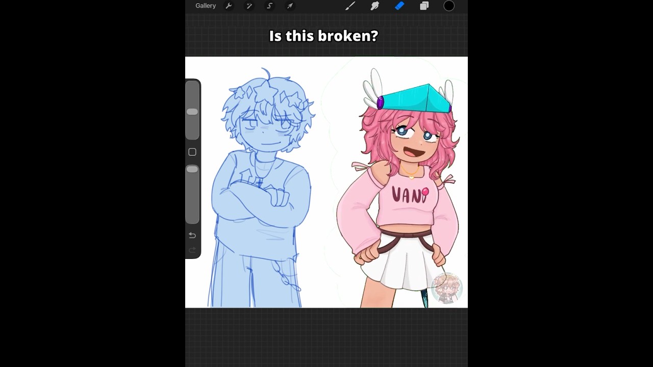 My sketch came to life...? | Vani and Kyle | ib @I@Isxb3lla_officialtrend #vaniandkyle #animation