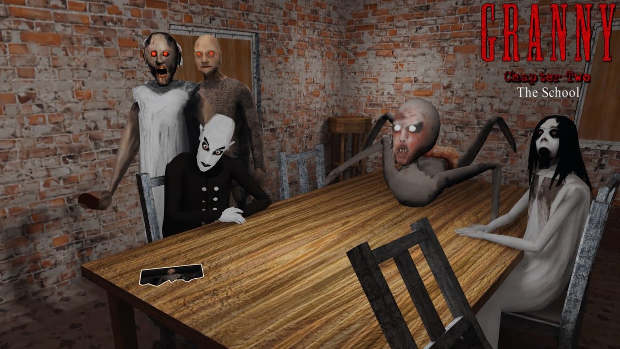 Nosferatu and Granny in Slendrina School in Granny 2 Enhanced Update