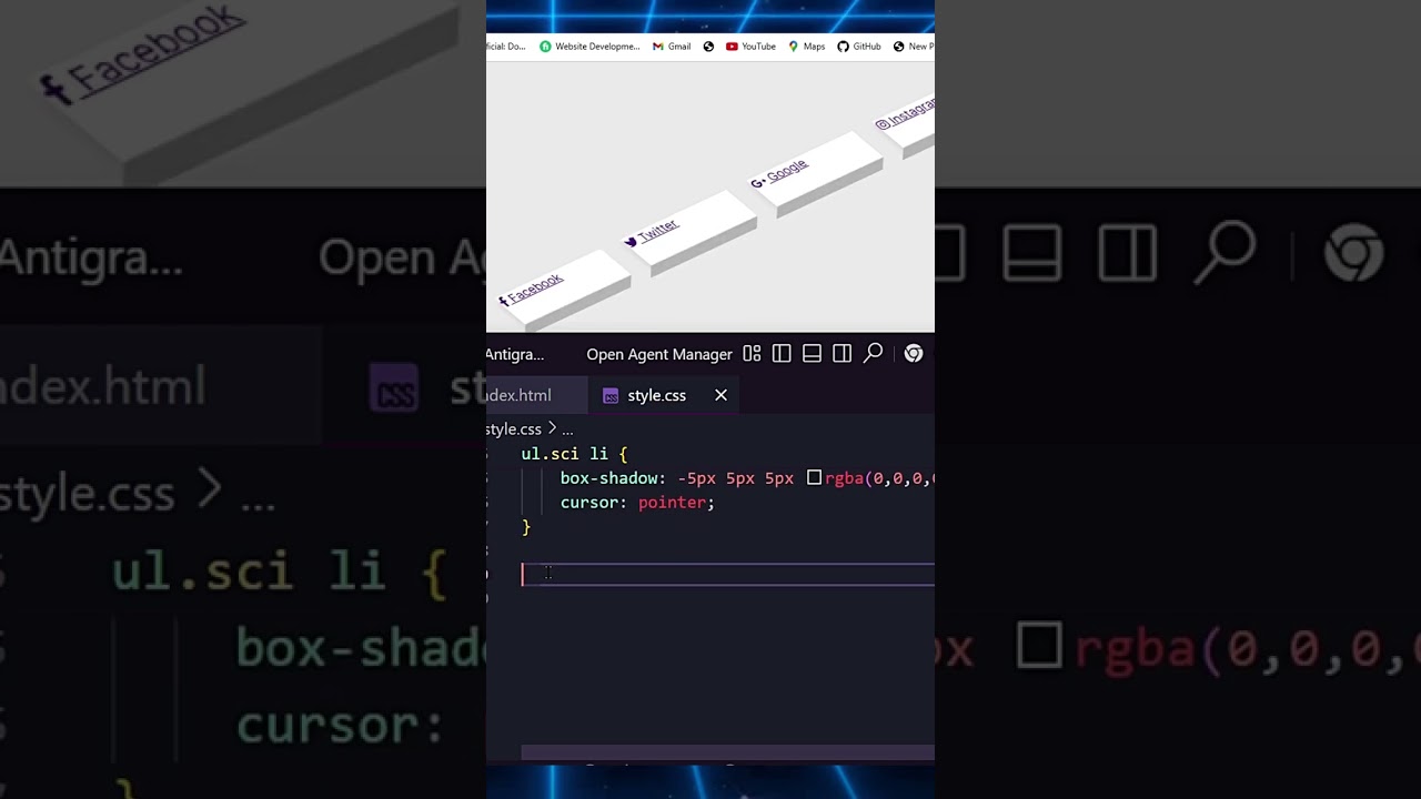 3D Isometric Social Media Cards: Interactive CSS Hover Effects & Animations!