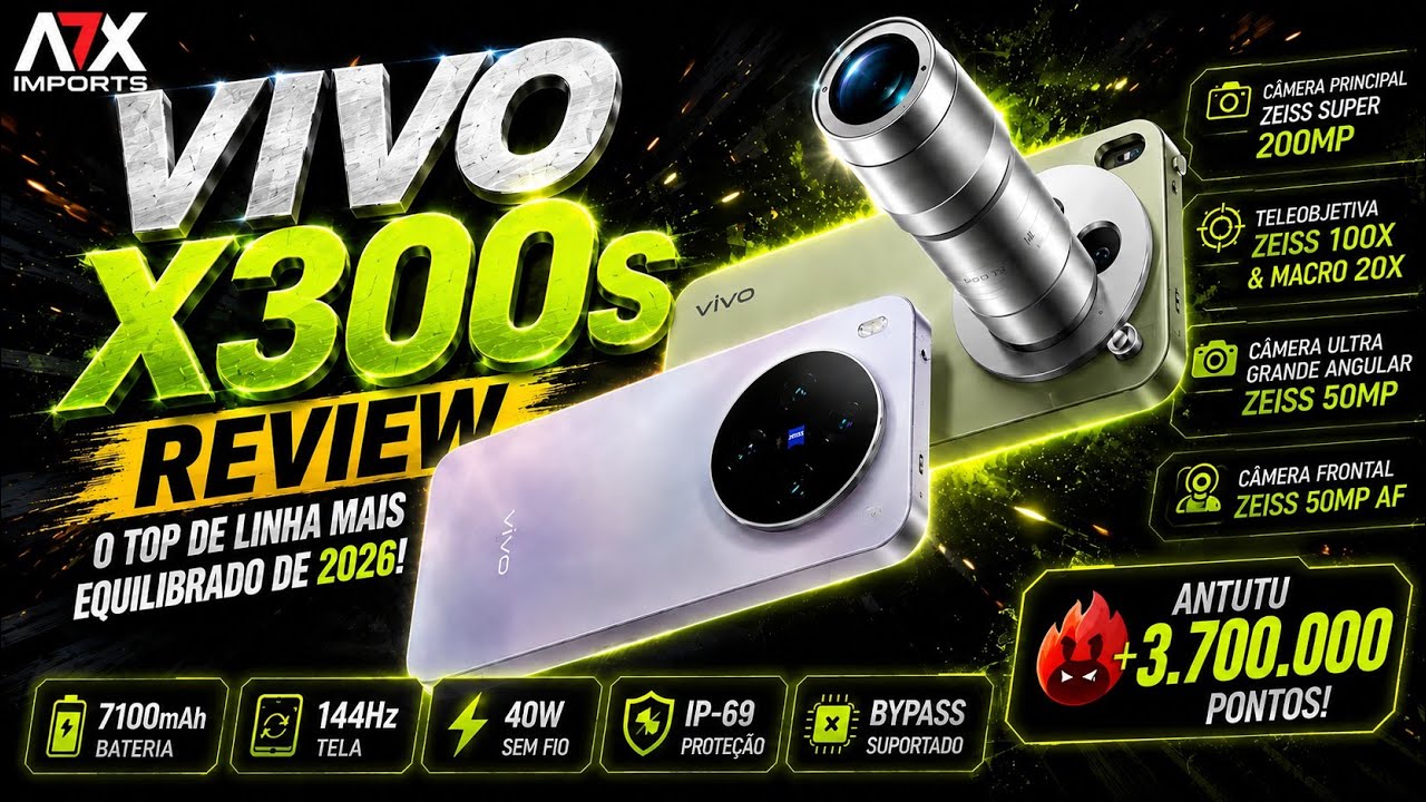 Vivo X300s Review: O Smartphone Que Acertou em Tudo? 7100mAh • 144Hz • IP69 • CIPA 4.5 🔥