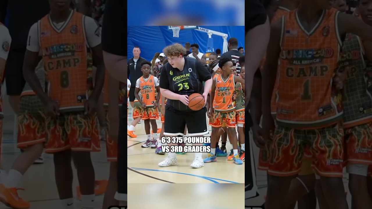 6’3 375 pounder vs 3rd graders 👀