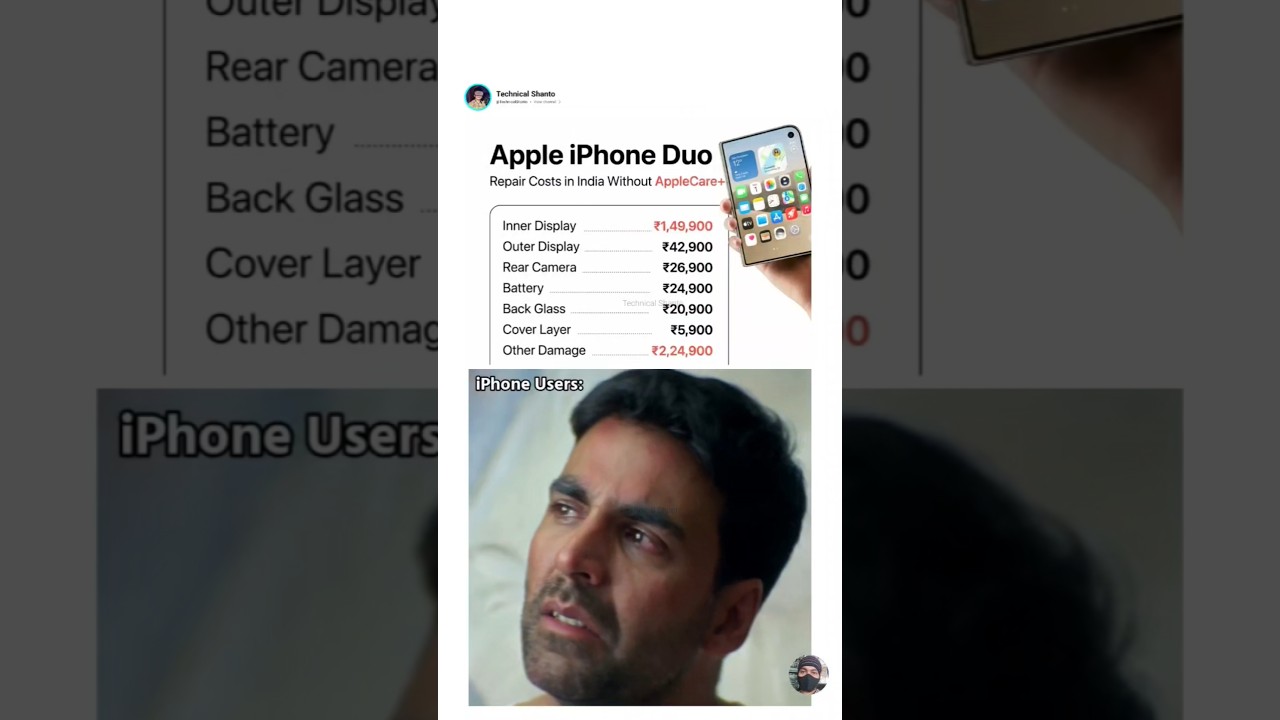 Apple iPhone Duo repair cost #iphone