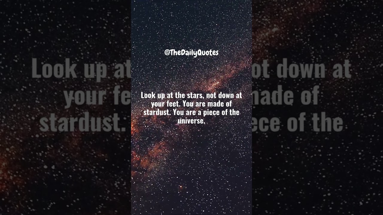 Look Up at the Stars, Not Down at Your Feet - Astronomy Quotes