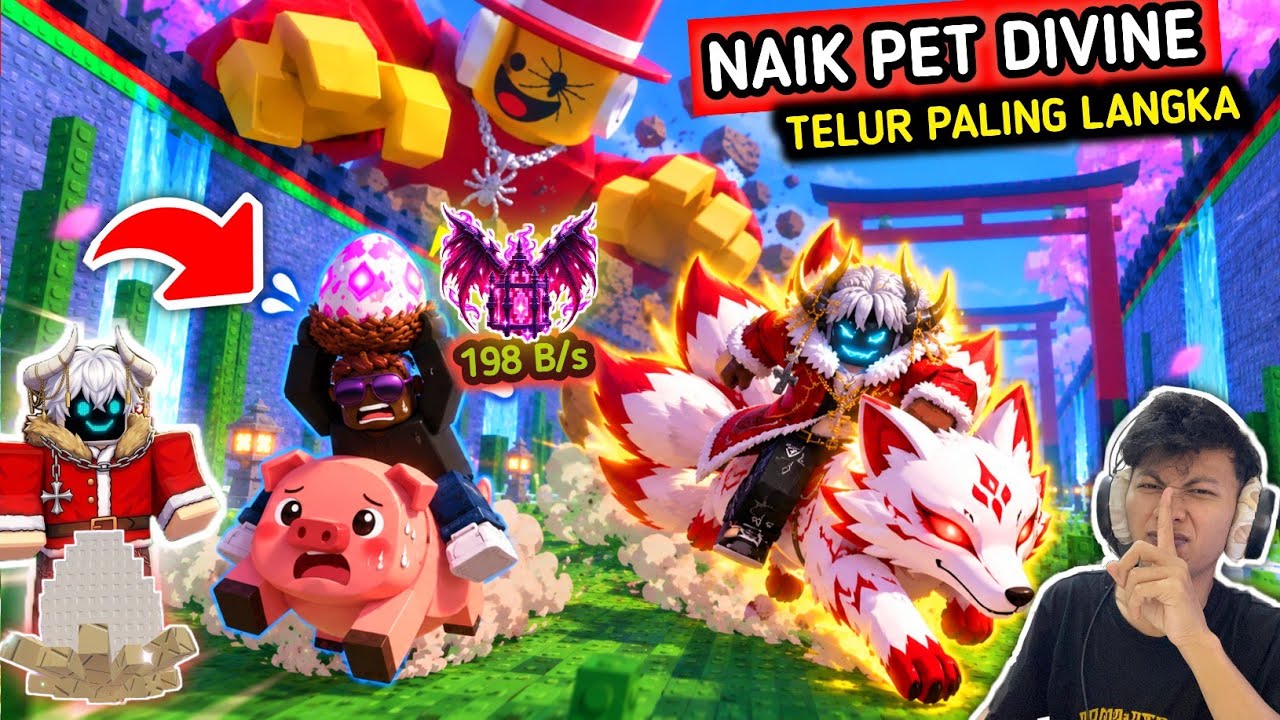TELUR terlangka ‼️NAIK PET DIVINE buat panen TELUR PALING LANGKA di GAME Ride a Pet - BAKAR  ROBUX