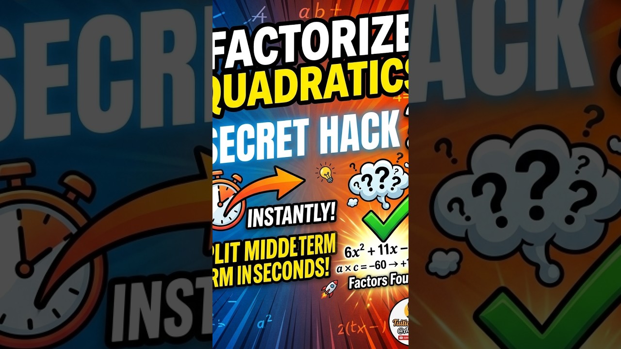 The Quadratic Factorization Hack Every Student Needs! 🤫#shorts