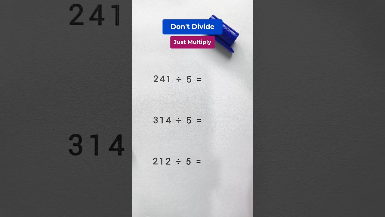 Don't Divide just multiply #mathematics #division #mathstricks #shorts #ytshorts