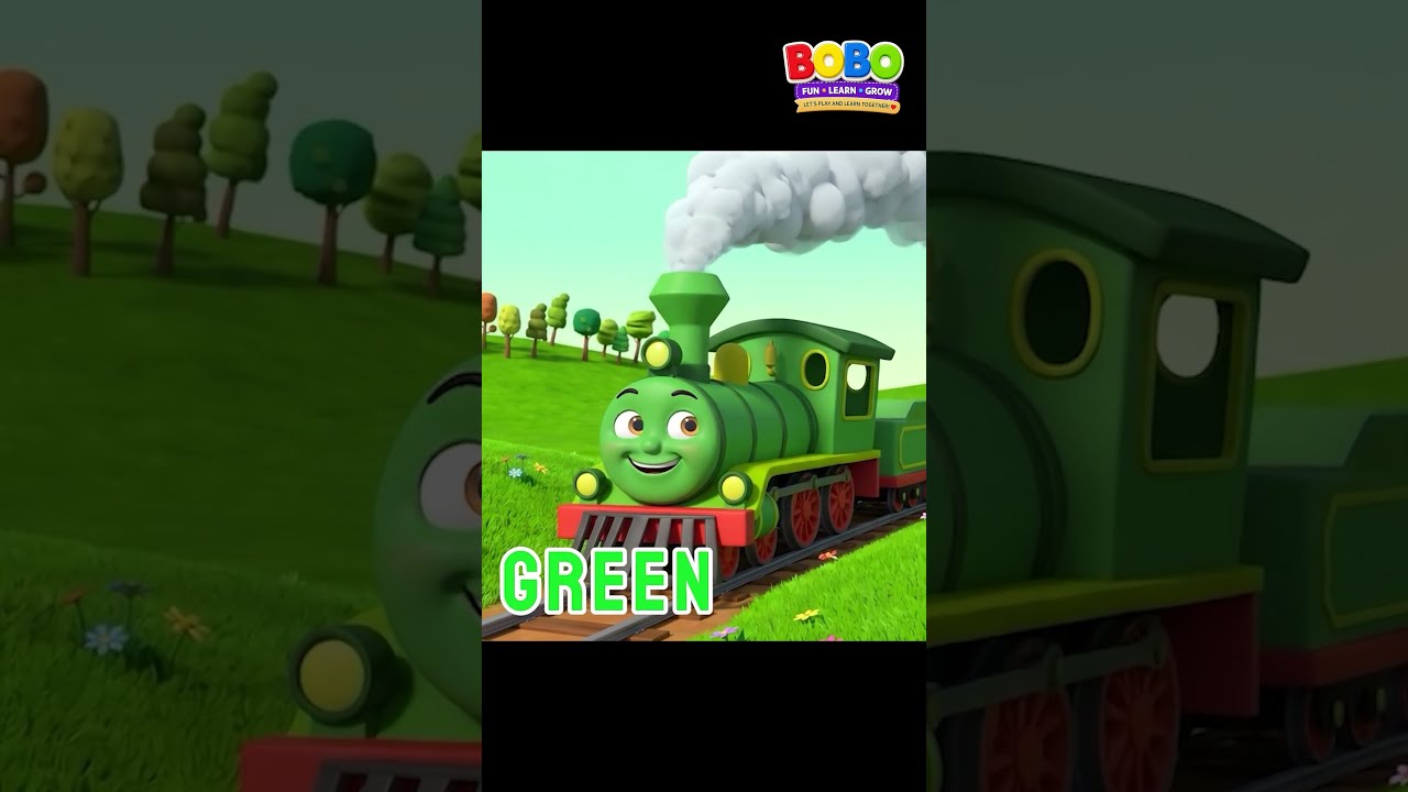 Learn Colors With A Train | BOBO Nursery Rhymes #shorts