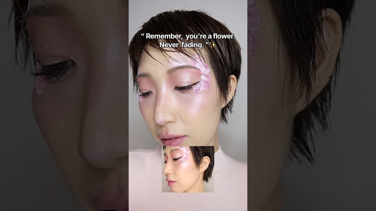 εїз˚Flowers in Makeup.✿❀❁✨₊˚⊹ #makeup #beauty #trending