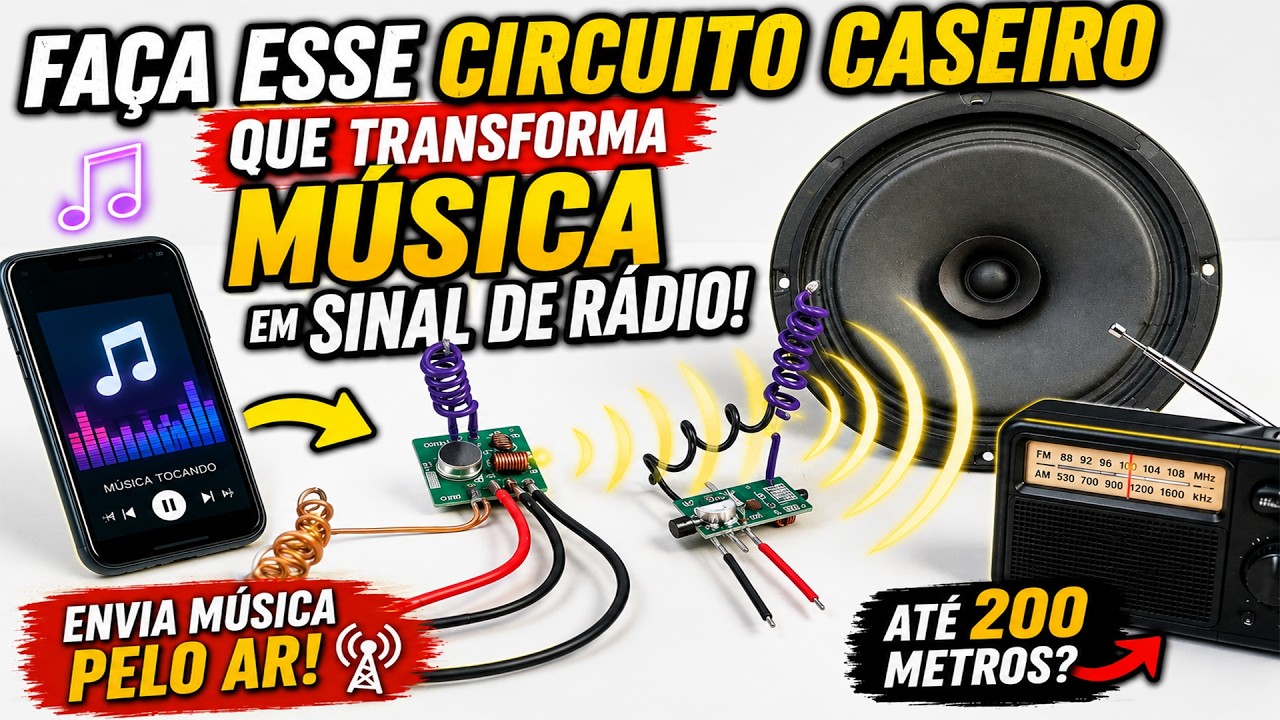 🎧 COMO TRANSMITIR ÁUDIO a ATÉ 200 METROS?
