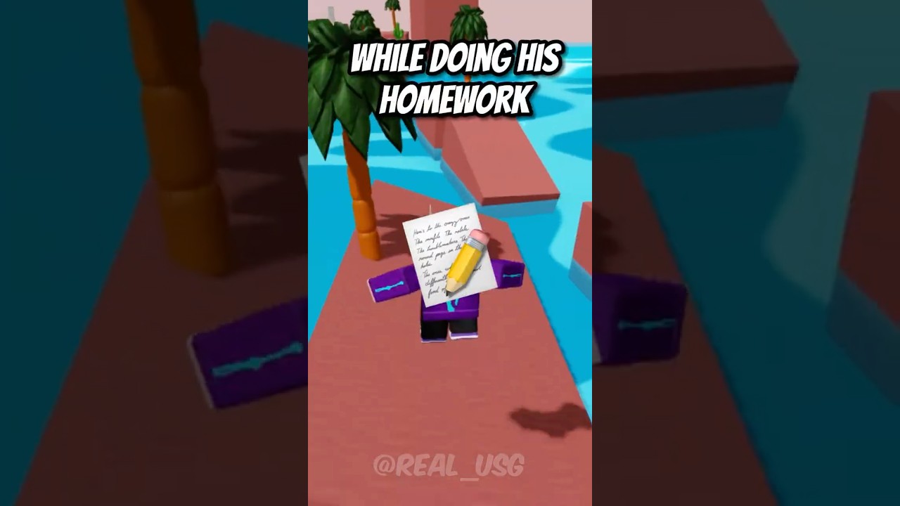 Never Play Roblox While Doing Your HOMEWORK!