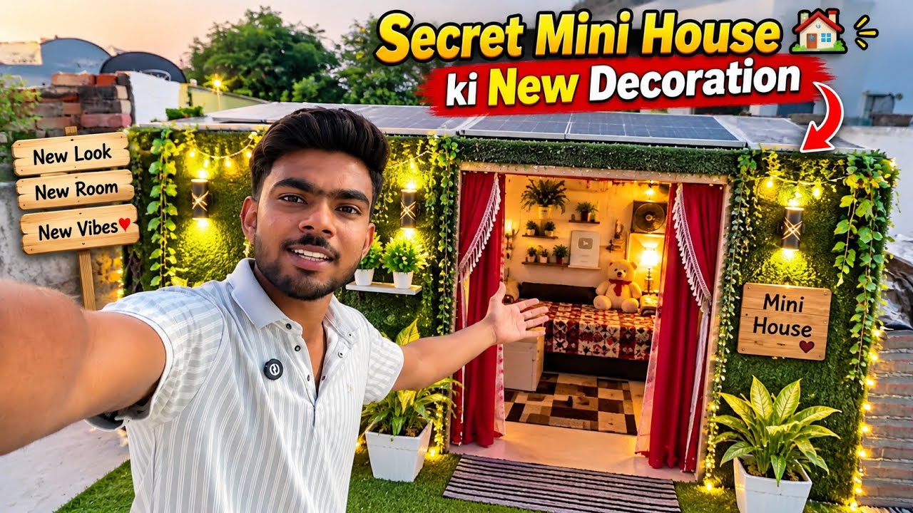 Secret Mini House ki New Decoration ❤️#dailyminivlog #minivlogseries #secrethouse