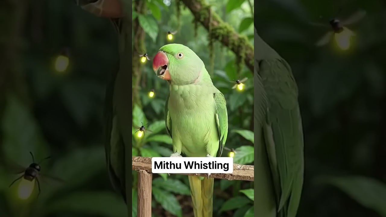 Mithu Parrot Whistling 🦜😍 | मालिक और मिट्ठू की प्यारी दोस्ती ❤️ | Talking Parrot #Shorts