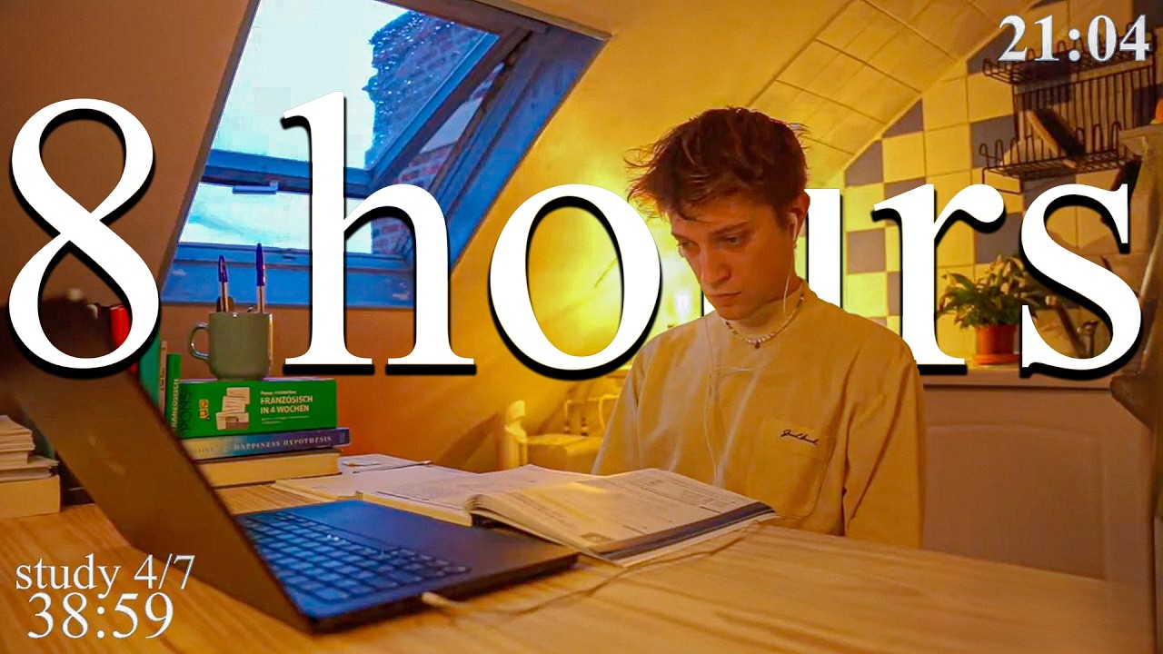LIVE | 8-HOUR study with me in Paris 📚⛈️ rain sounds & pomodoro timer 60 & 10