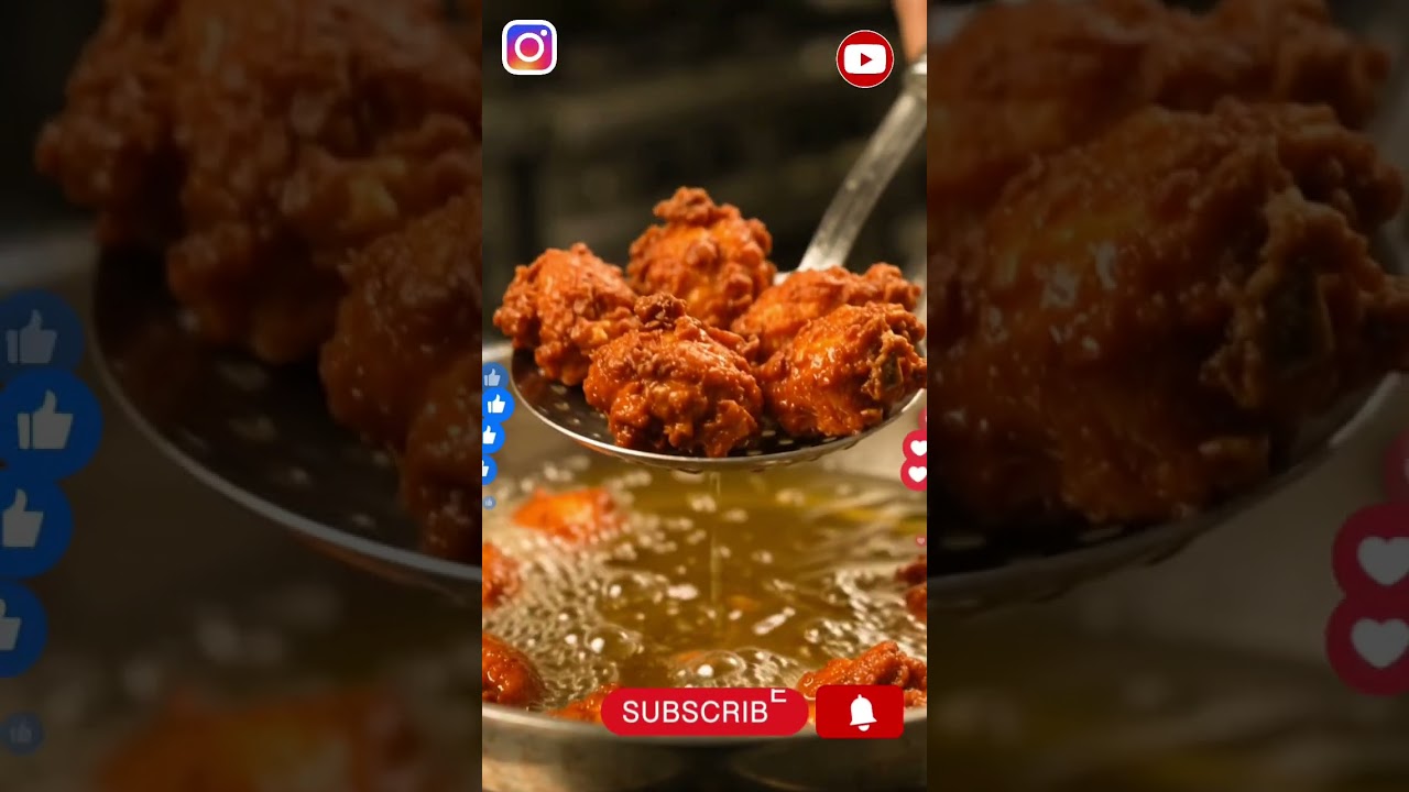 🤤 Chicken 65 ASMR 🍳🔥 | Satisfying Indian Cooking #Shorts