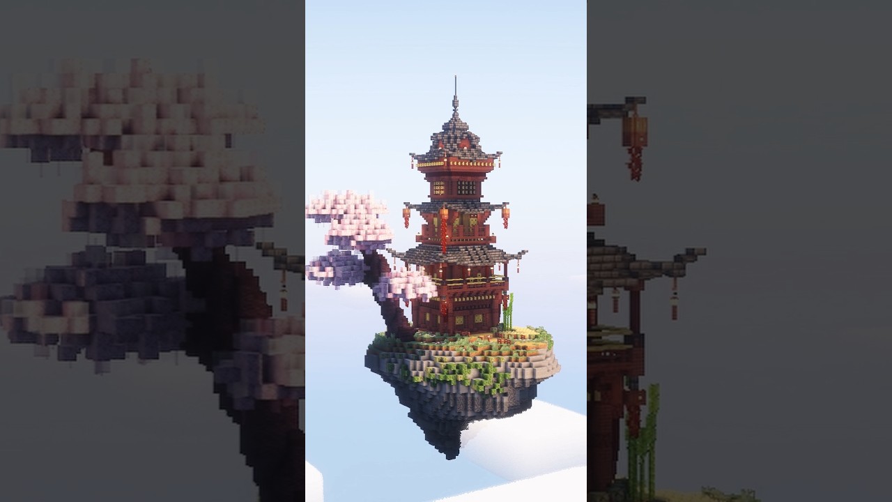 Gw Membuat PULAU DI ATAS AWAN di Minecraft Hardcore #minecraft #shorts