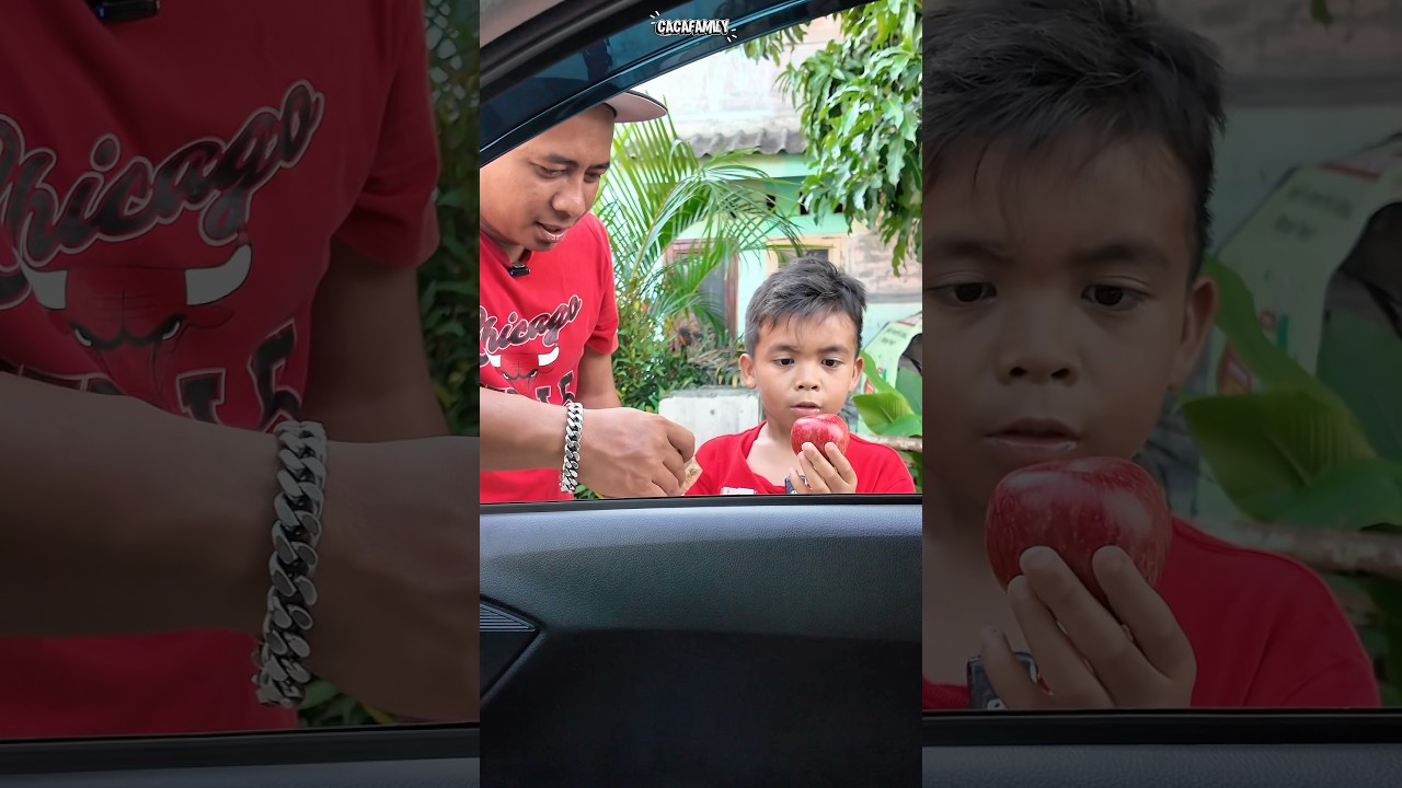 Alvaro palak caca dapat apel mbg #cacafamily #shorts #trending #comedy