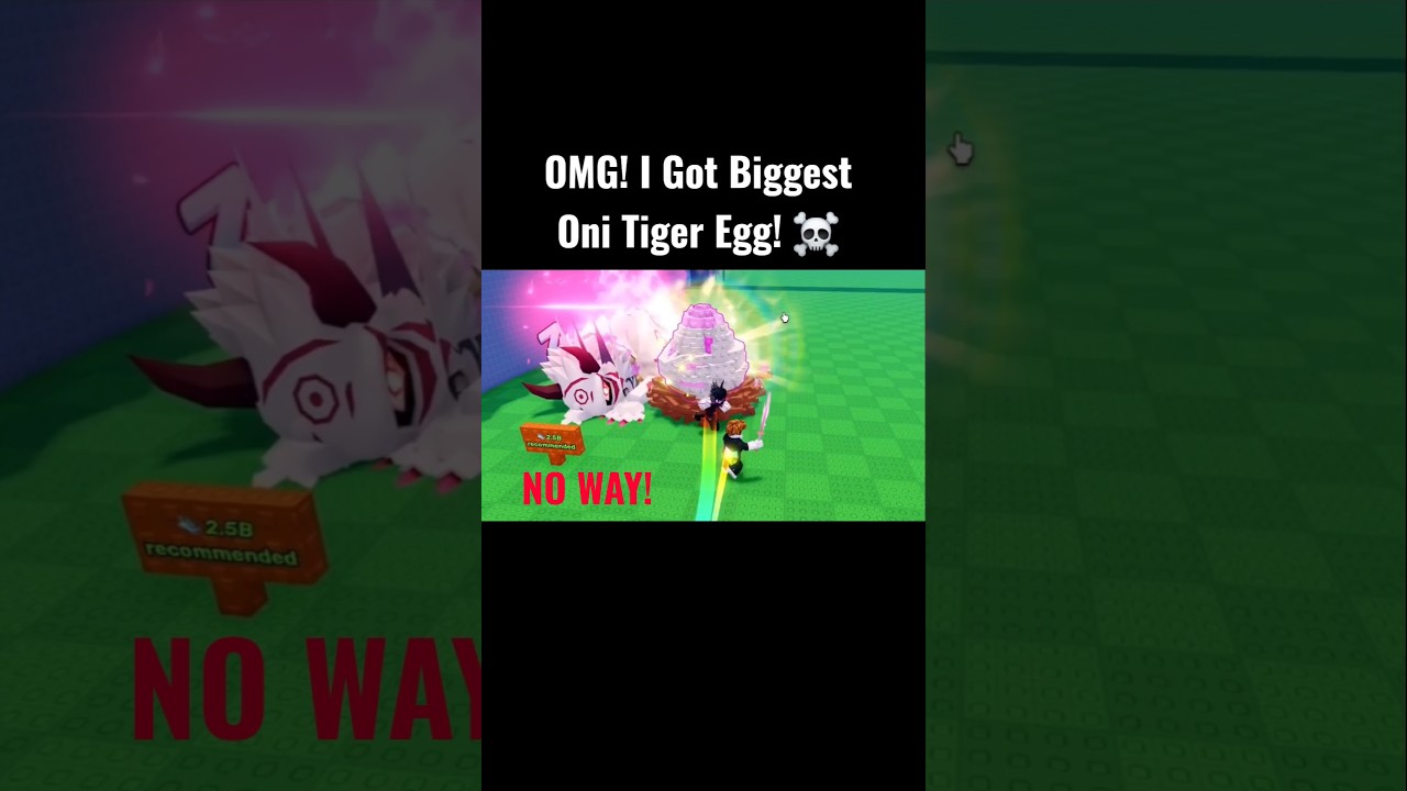 OMG! I Got Biggest Oni Tiger Egg + 49B Speed Vs 89B Speed..! ☠️ #stealanegg #roblox #fyp