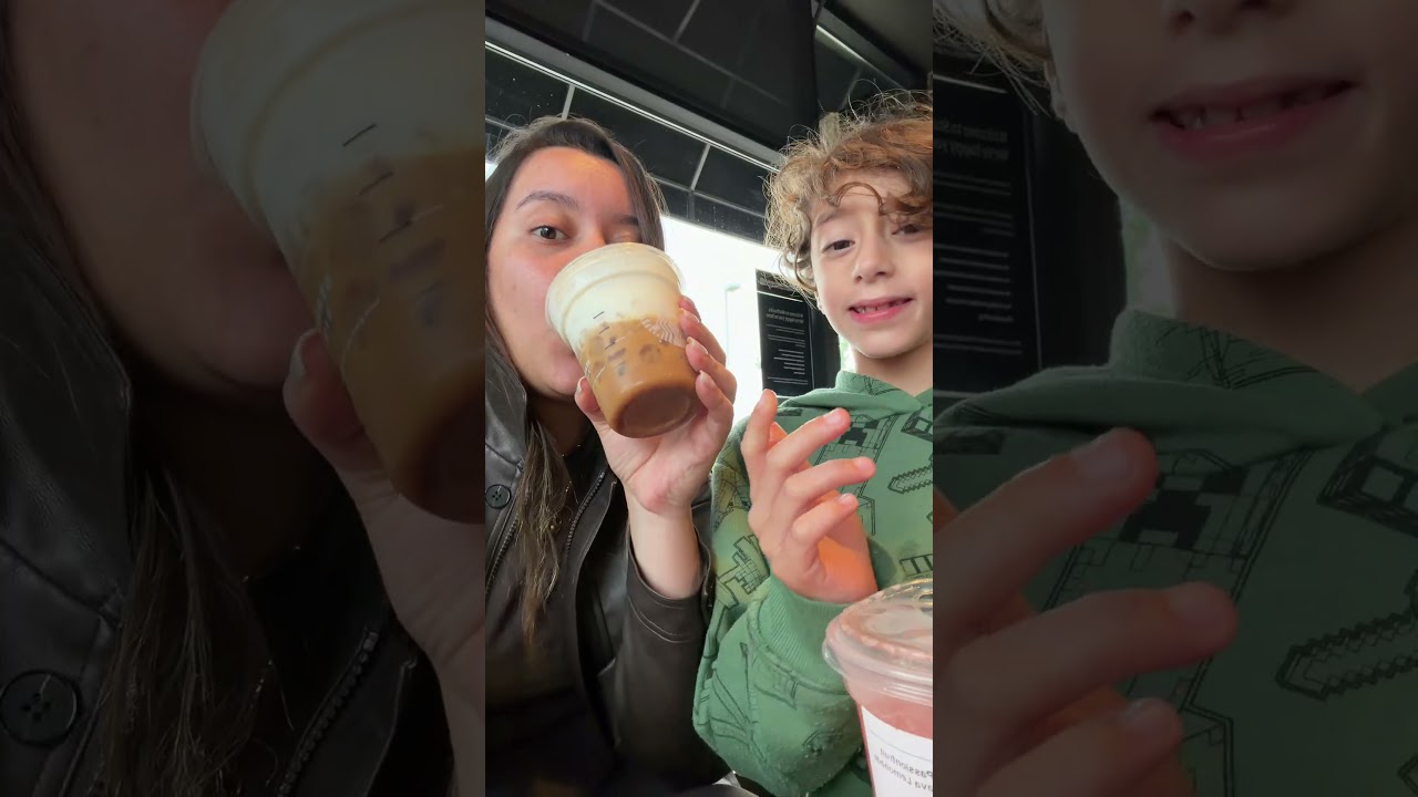 Starbucks luego del cole de Stefano 😱😳 #vlogfamiliar #vlog #shorts #momlife