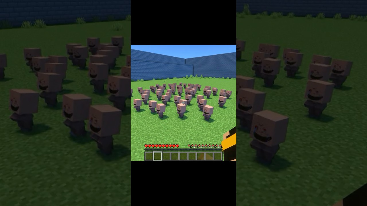 Minecraft but I surprise villagers in Minecraft #minecraft #shorts