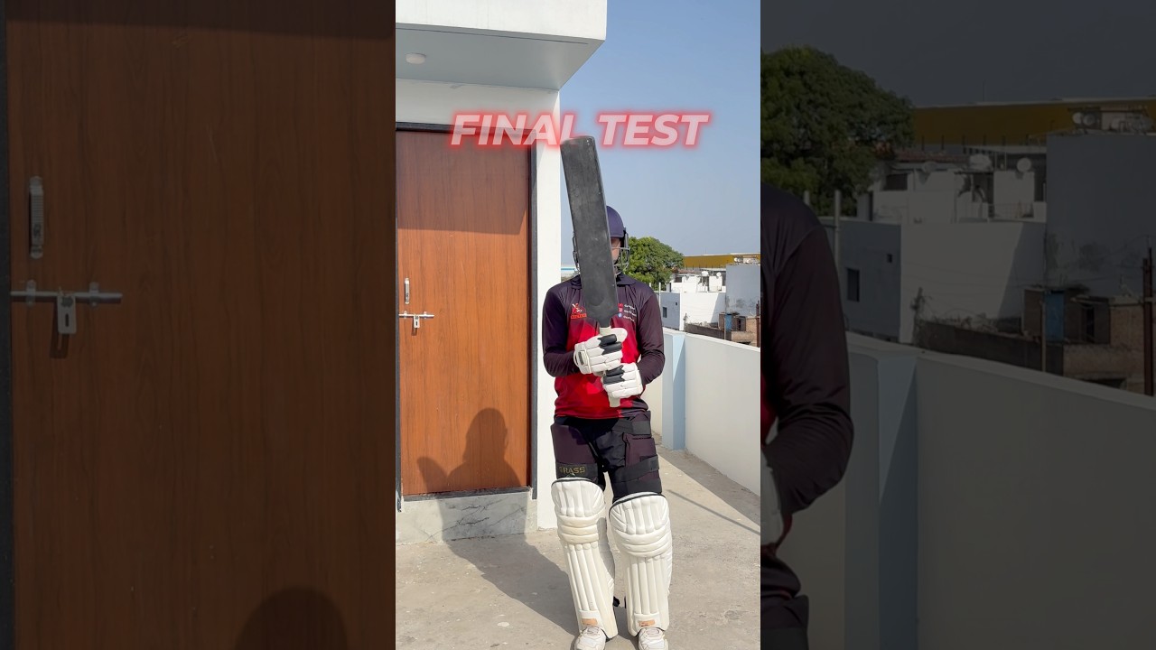 Plastic bat tested with a leather ball!😳#cricket #cricketshorts #cricketbat