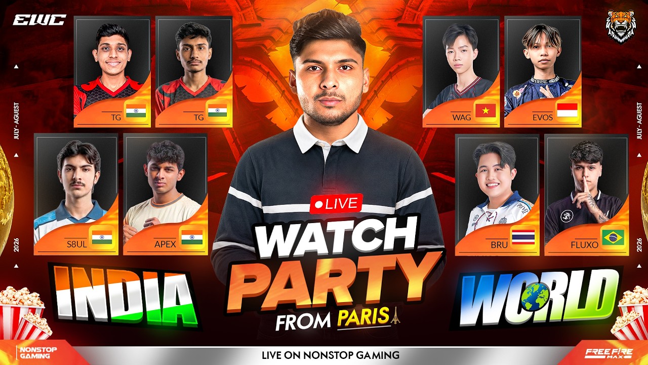 EWC GRP STAGE DAY-2 WATCH PARTY FROM PARIS 🤯 || Let's Gooo Team INDIA 🇮🇳      #nonstopgaming