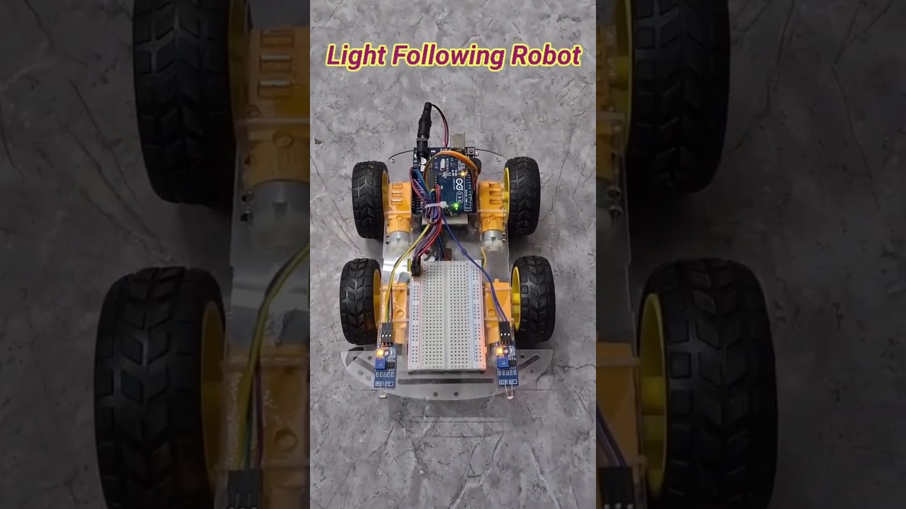 Light Detect and Following Robot 🛠️.#polytechnic #project #engineering #viral #developer #ai #coder