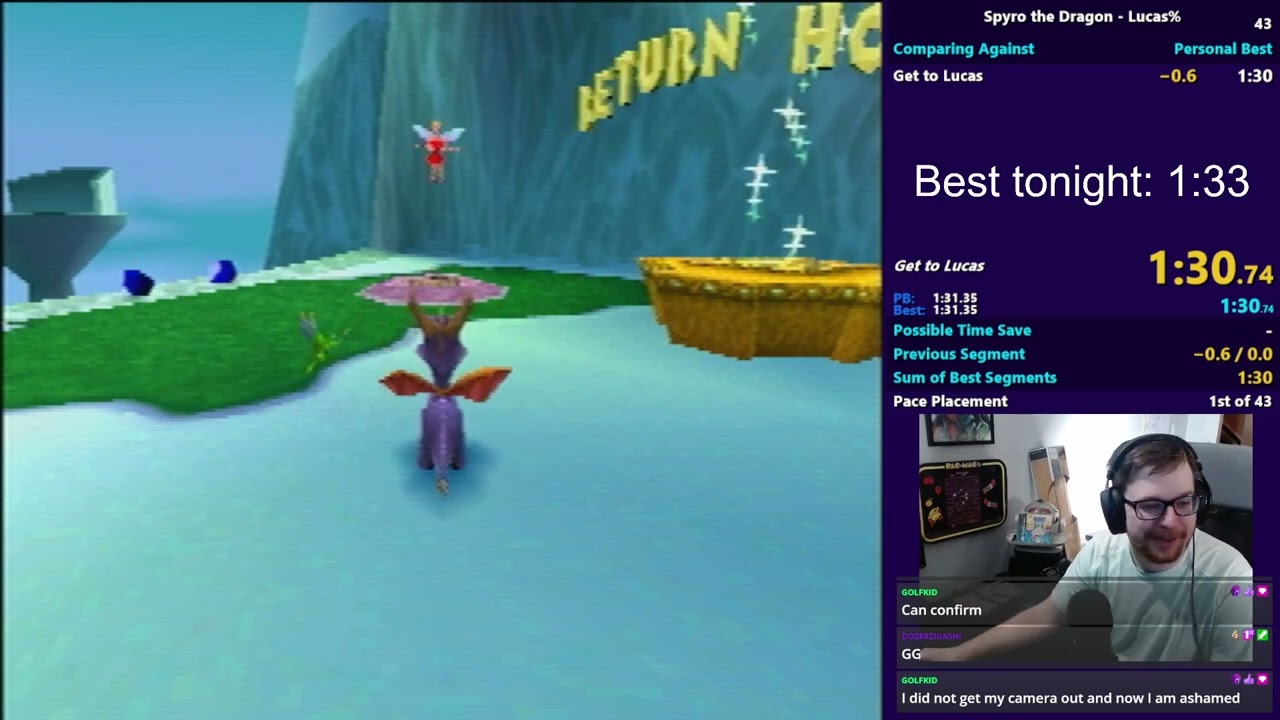 Spyro the Dragon - Lucas% - 1:30.74