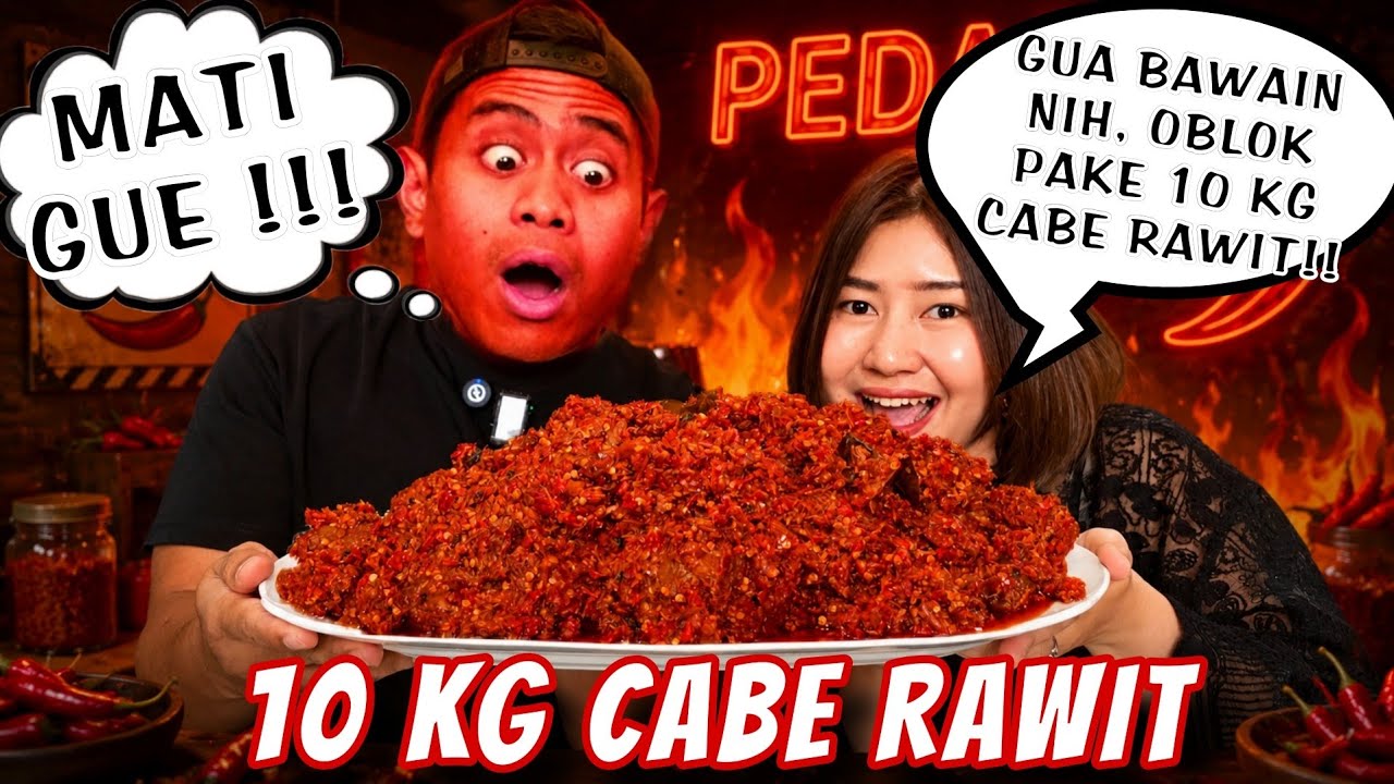 DISIKSA RATU PEDAS TIKTOK MAKAN OBLOK BEBEK PAKE 10 KG CABE RAWIT SYAITON!!