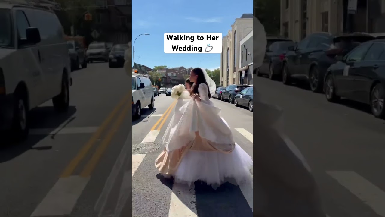 Jewish Bride Walking to Wedding in Brooklyn. Vid: BenjiDay