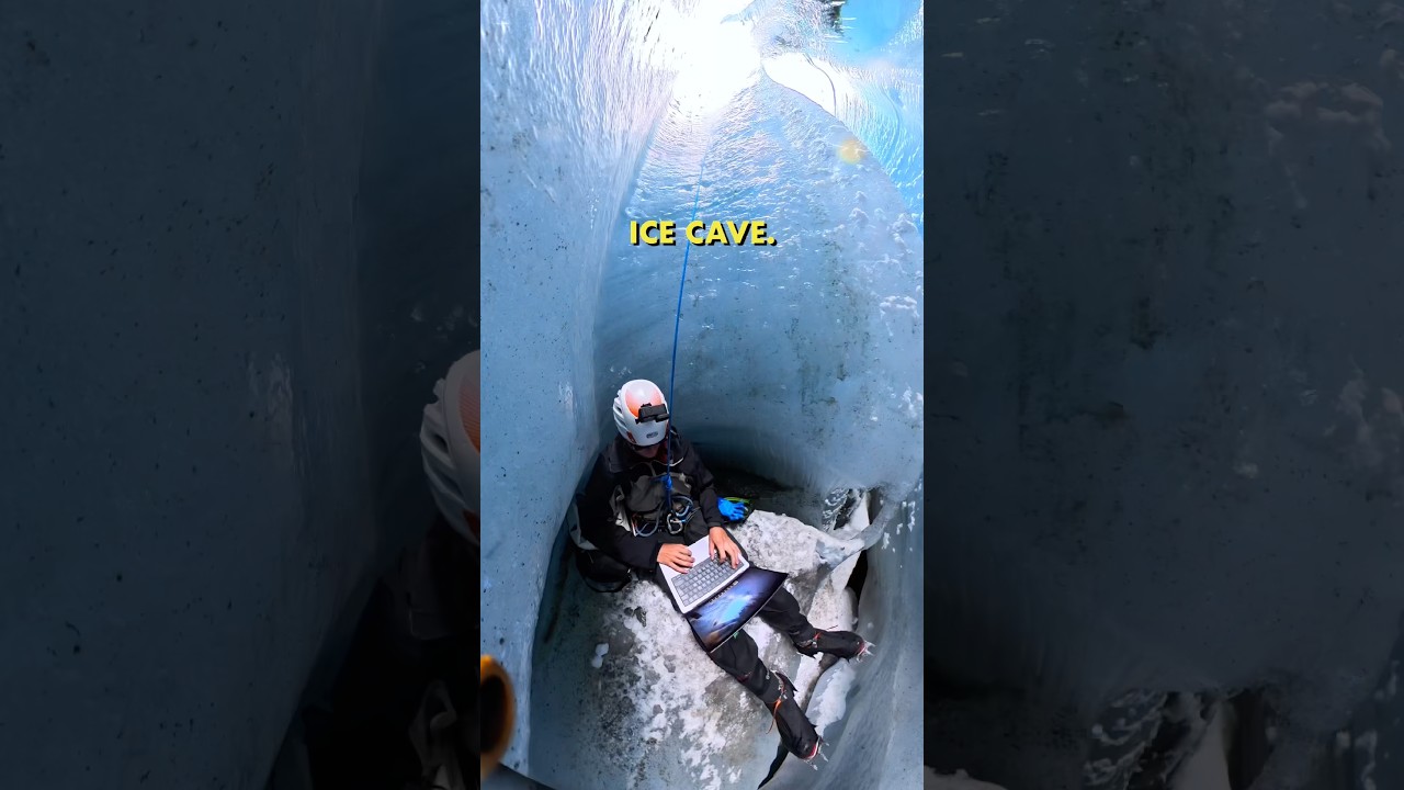 Minecraft Ice Caves in an Ice Cave