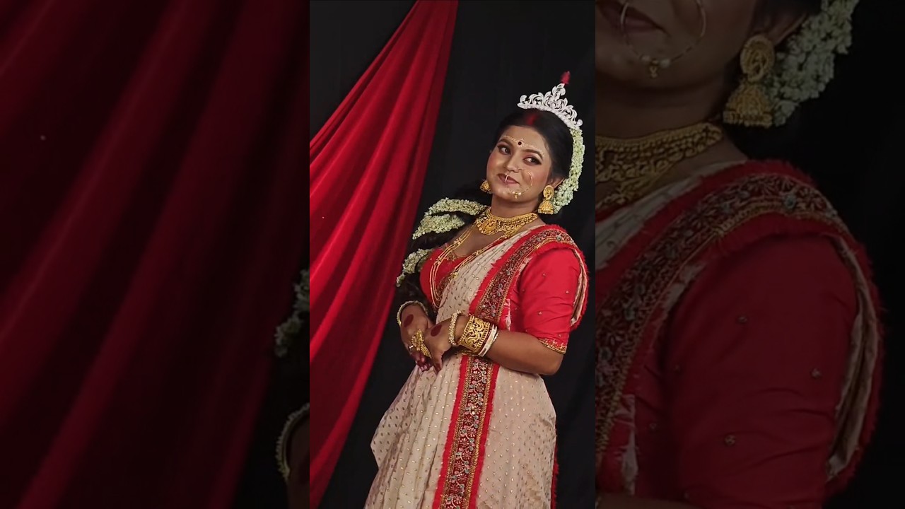 #bengali#bengalibride#saree #bengalisarees #bengalisareedraping #viralvideo #makeup #bridallook#fyp