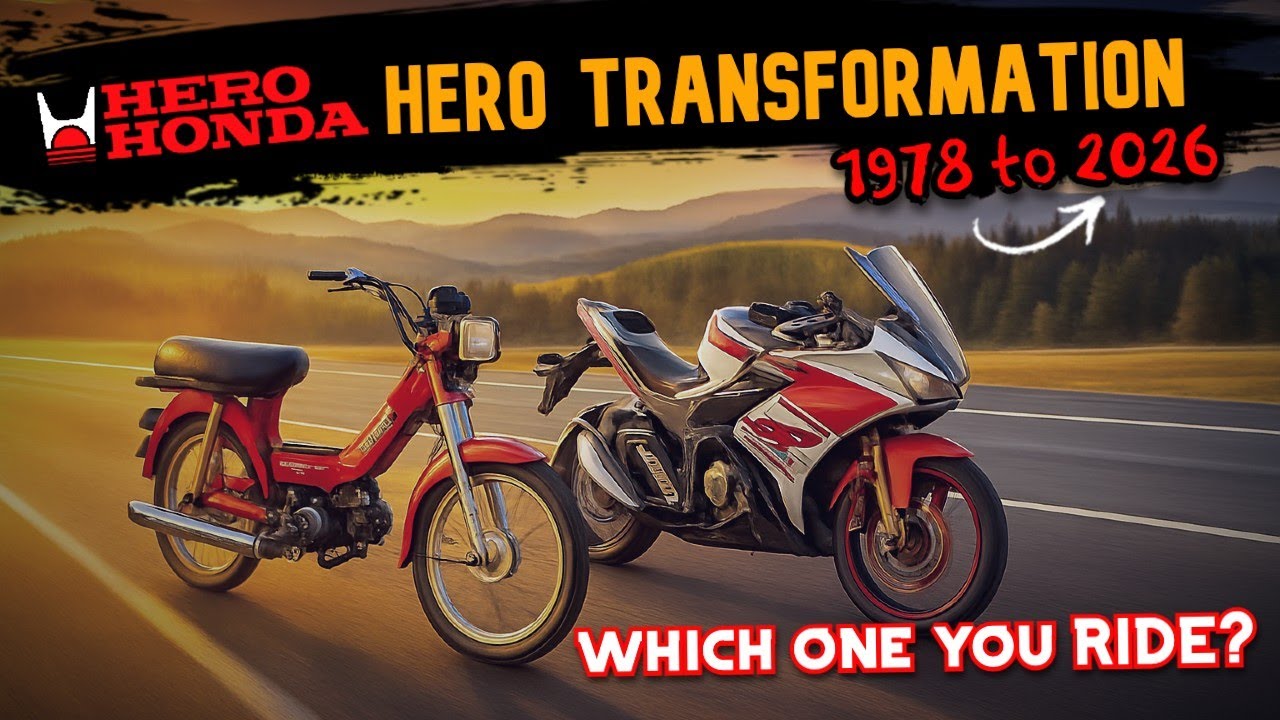 Hero Honda Evolution🇮🇳 🏍️ | 1978 to 2026 Bikes & Scooters Transformation @HeroMotoCorp