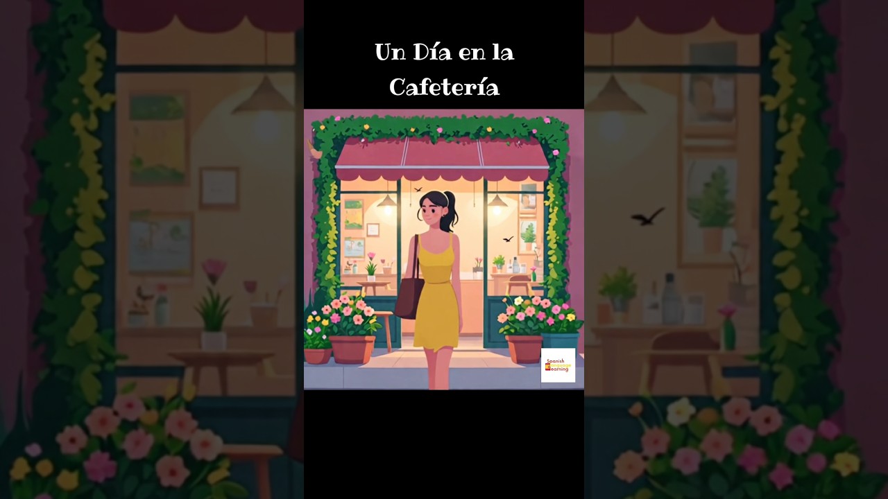 A Day at the Coffee Shop! (¡Un Día en la Cafetería!) ☕📚 Learn daily life spanish. #español